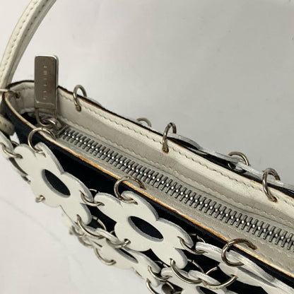 Celine Flower Mini Pouch Pochette White Black — view 7