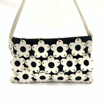 Celine Flower Mini Pouch Pochette White Black — view 2