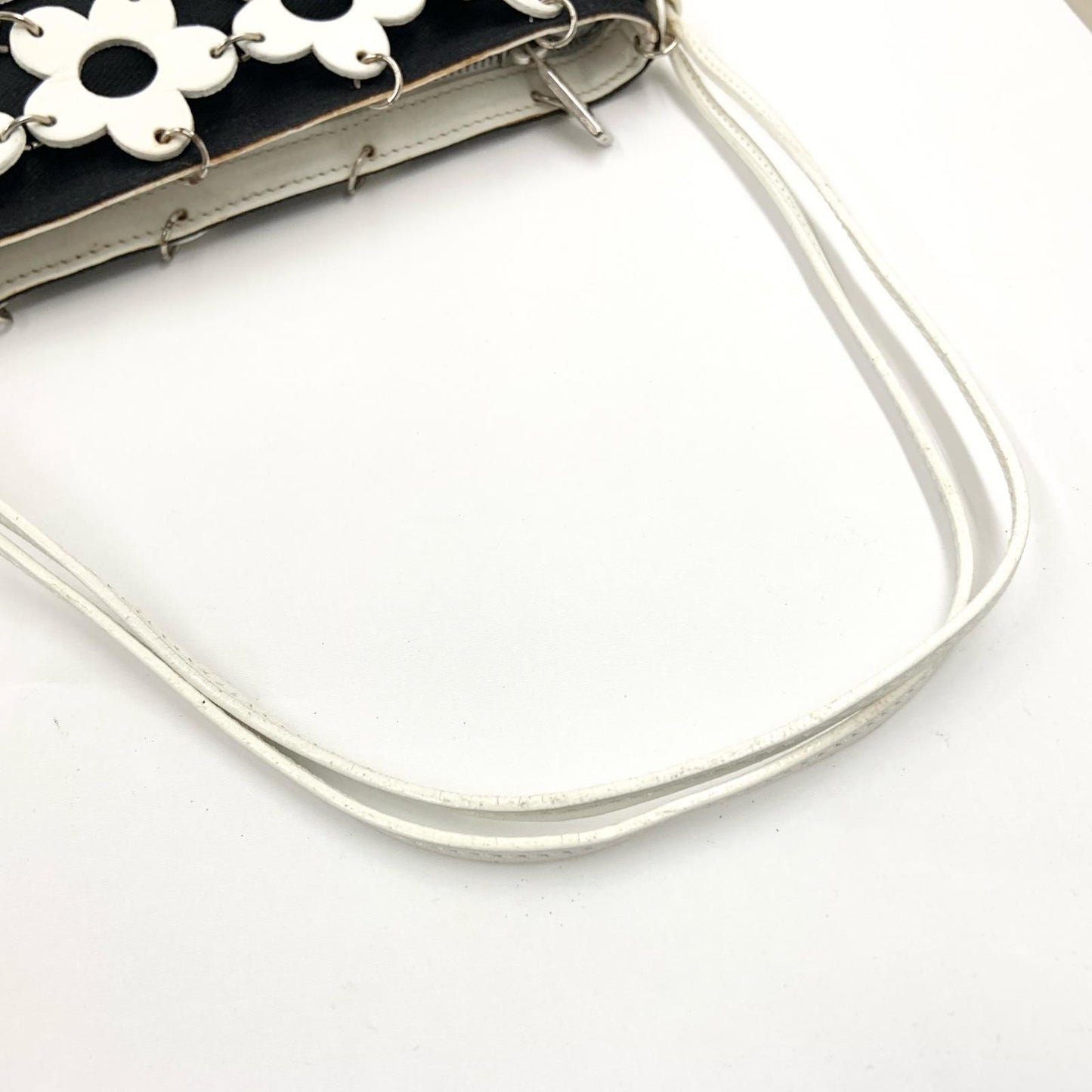 Celine Flower Mini Pouch Pochette White Black — view 3