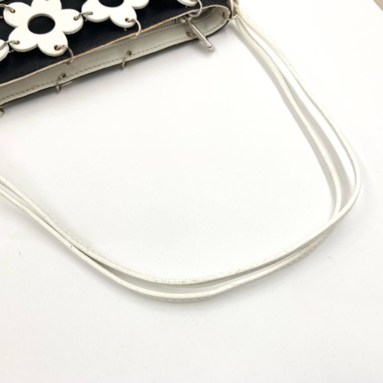 Celine Flower Mini Pouch Pochette White Black — view 3
