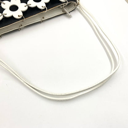 Celine Flower Mini Pouch Pochette White Black — view 3