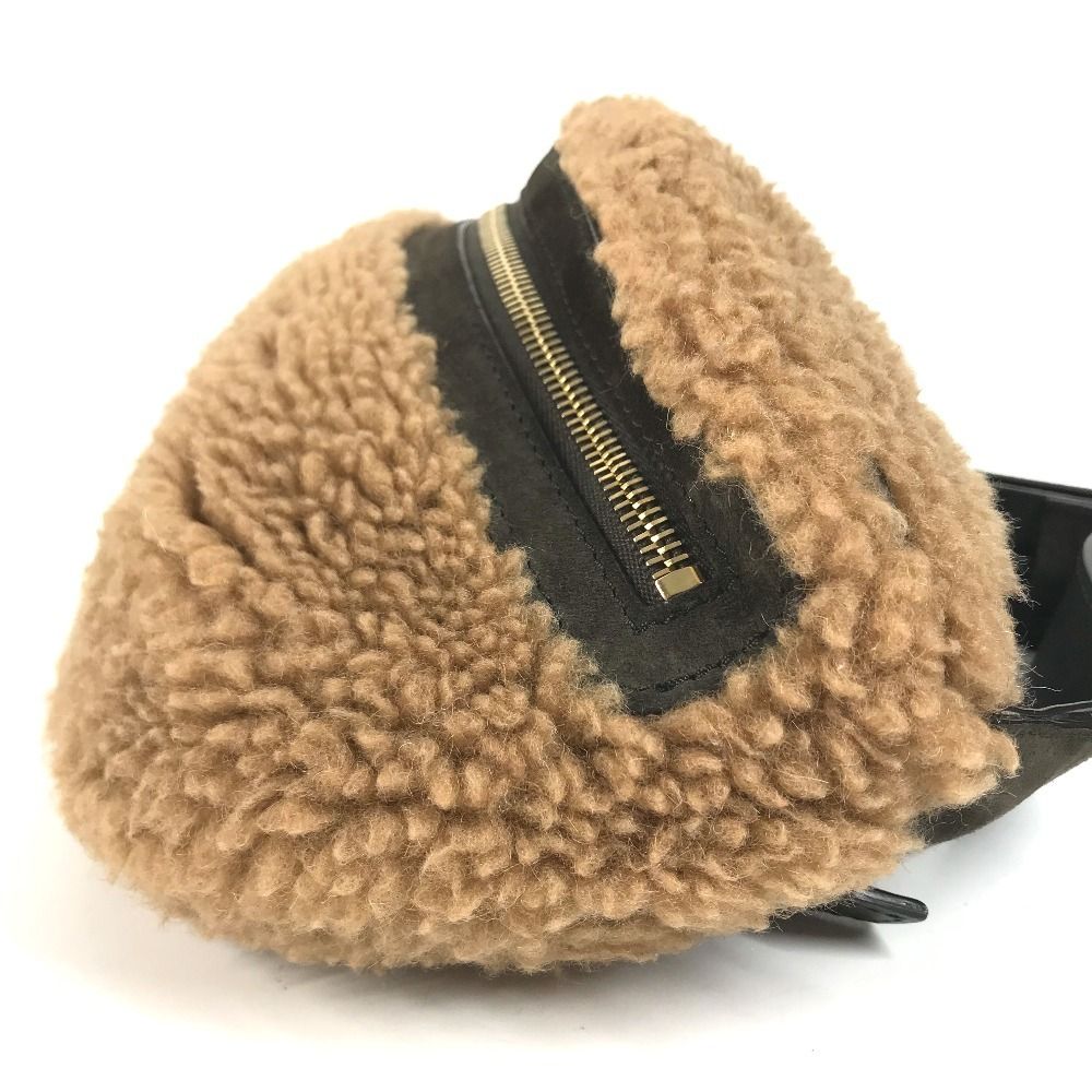 Max Mara Belt Bag Teddy Logo Fur Brown — view 4