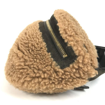 Max Mara Belt Bag Teddy Logo Fur Brown — view 4