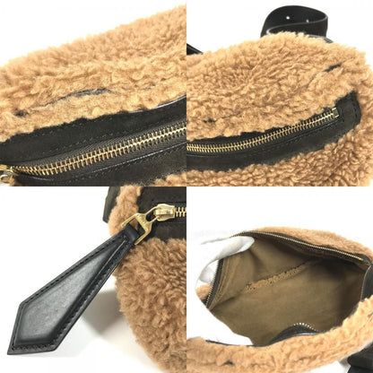 Max Mara Belt Bag Teddy Logo Fur Brown — view 8
