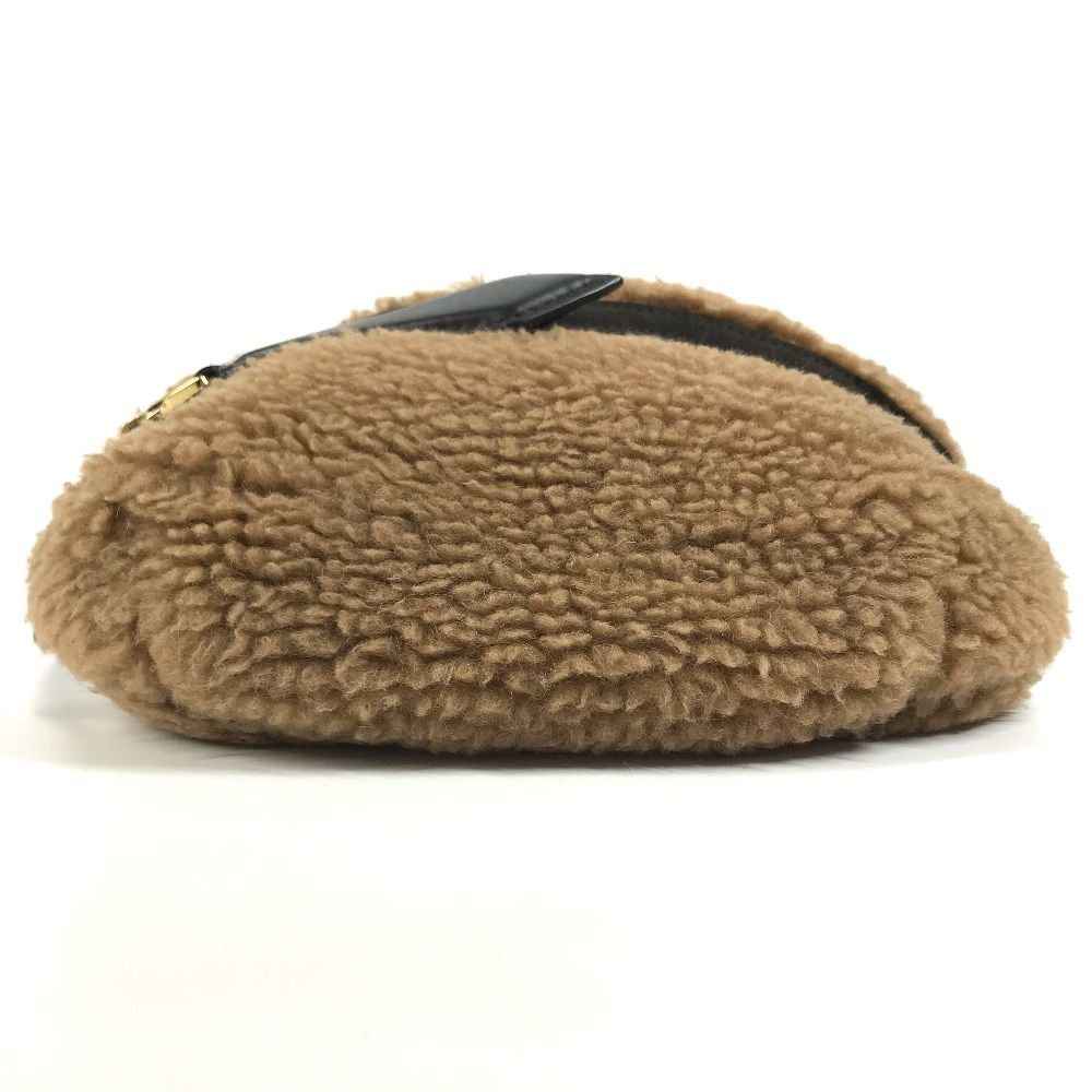Max Mara Belt Bag Teddy Logo Fur Brown — view 5
