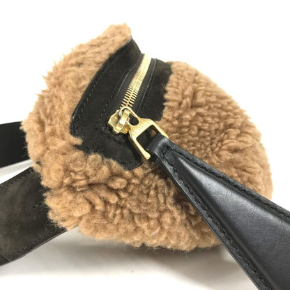 Max Mara Belt Bag Teddy Logo Fur Brown — view 3