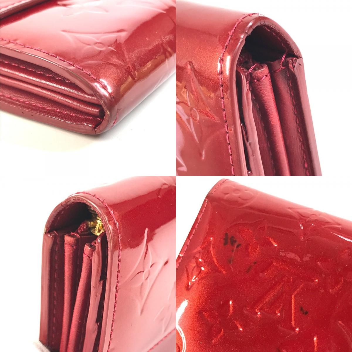 Louis Vuitton Wallet Portefeuille Sarah Monogram Vernis Canvas Pomme D'amour — view 7