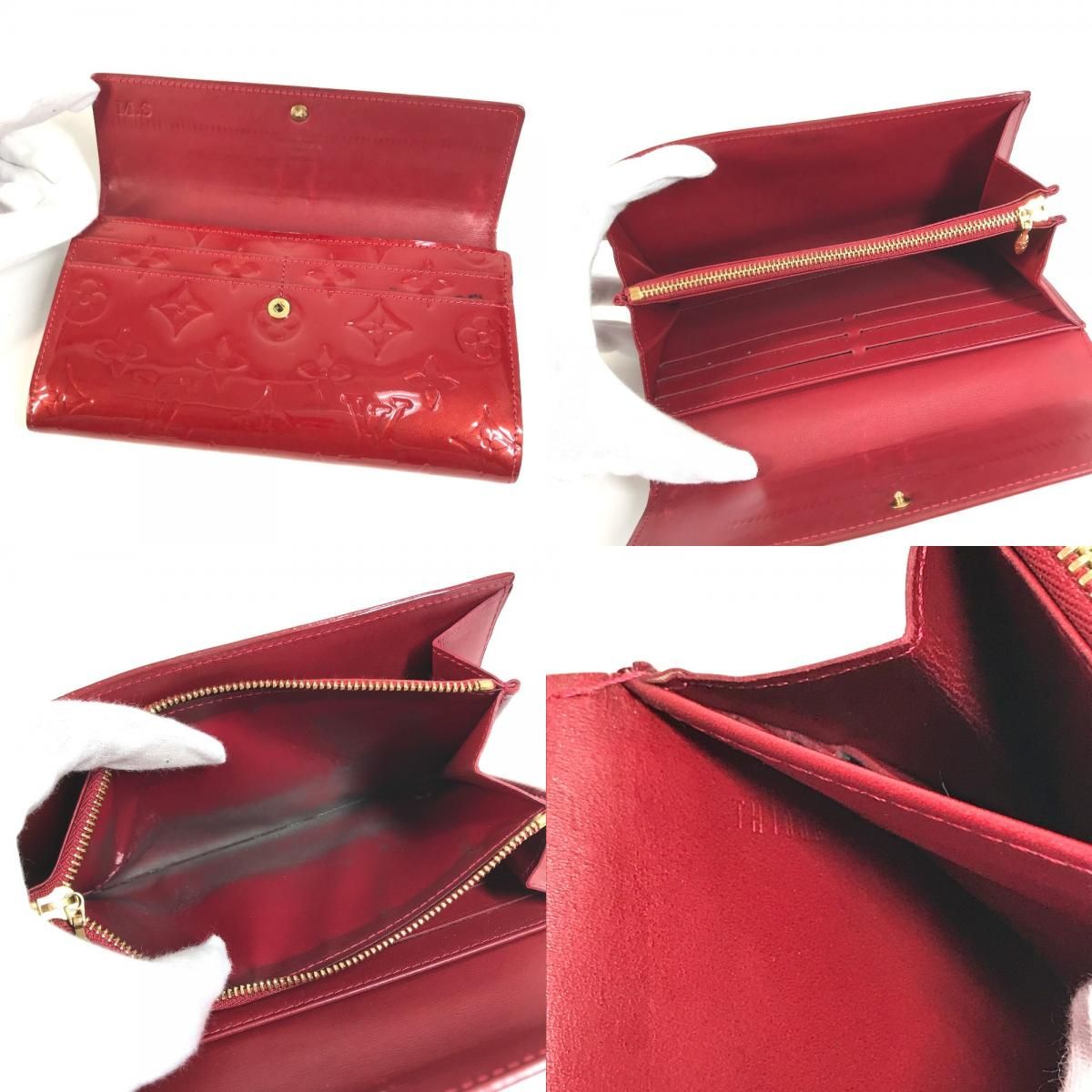 Louis Vuitton Wallet Portefeuille Sarah Monogram Vernis Canvas Pomme D'amour — view 8
