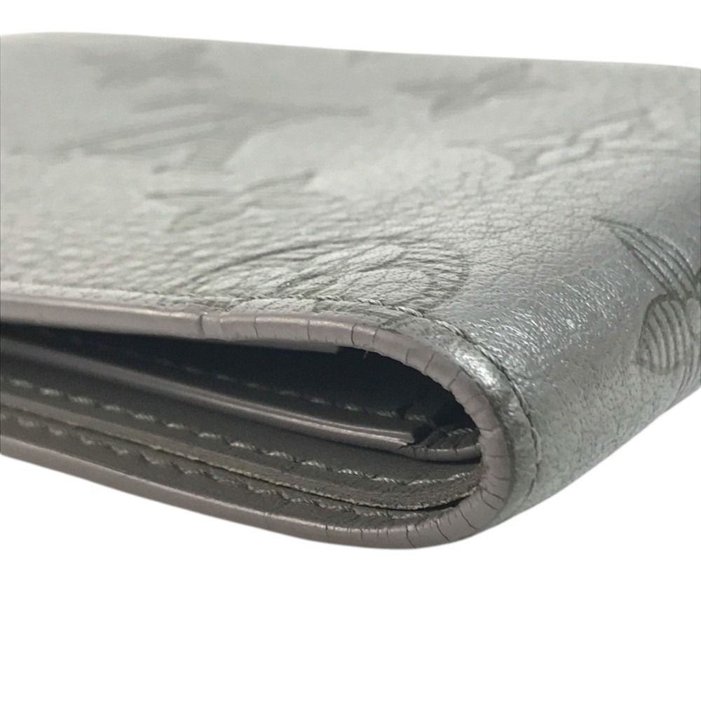 Louis Vuitton Bifold Wallet Portefeuille Multiple Monogram Shadow Leather Gray — view 6