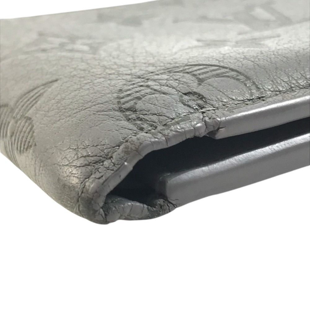 Louis Vuitton Bifold Wallet Portefeuille Multiple Monogram Shadow Leather Gray — view 5
