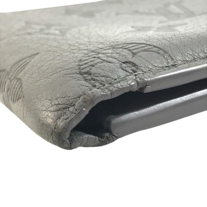 Louis Vuitton Bifold Wallet Portefeuille Multiple Monogram Shadow Leather Gray — view 5
