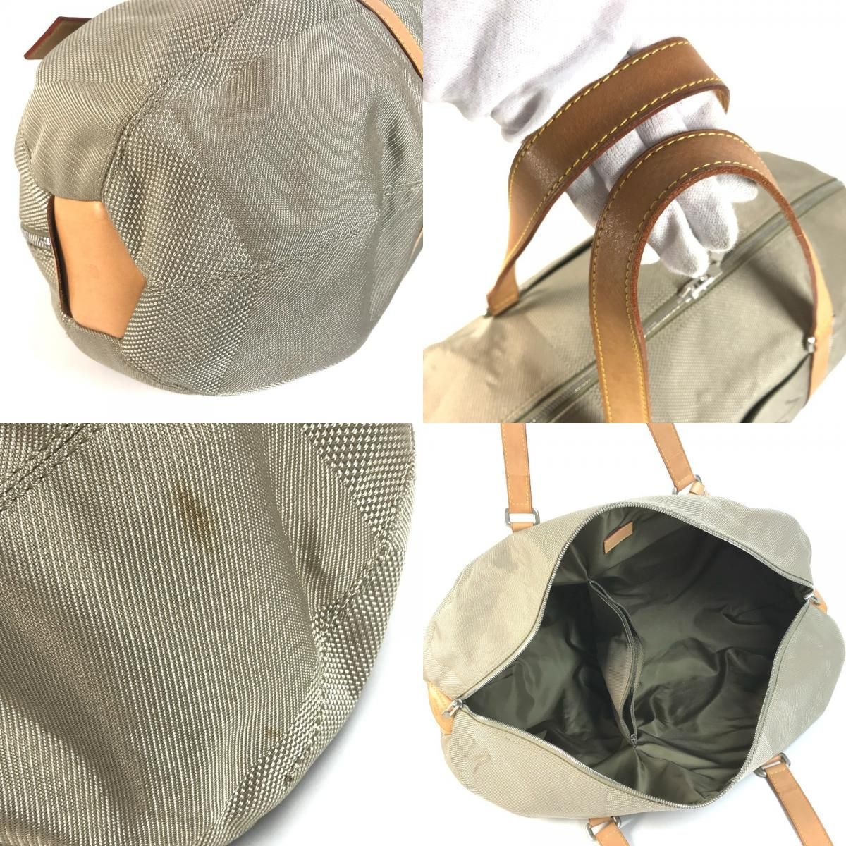 Louis Vuitton Boston Bag Khaki Damier Geant Canvas Saab — view 7