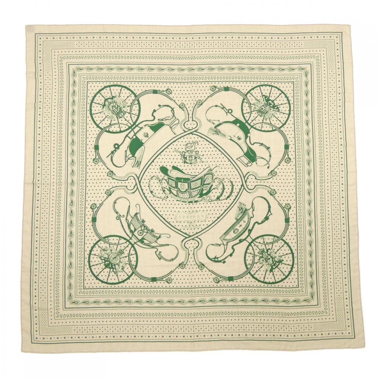 Hermes Springs Bandana Carre Geant 140 Shawl Scarf