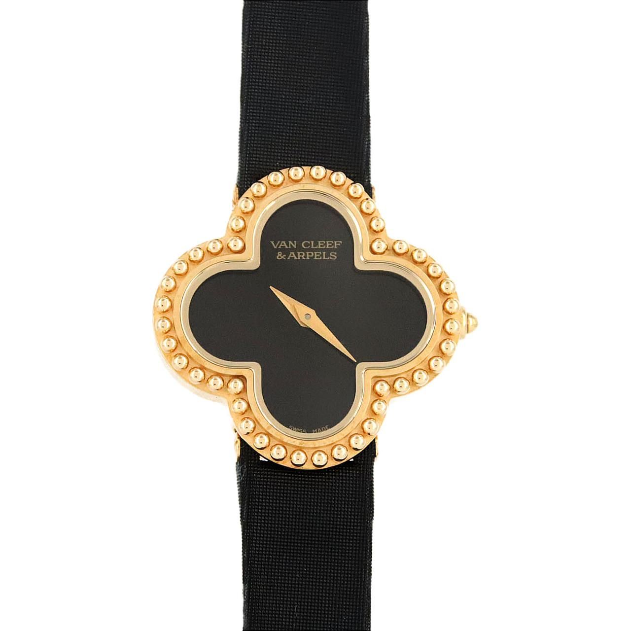 Van Cleef & Arpels Alhambra YG Quartz Watch
