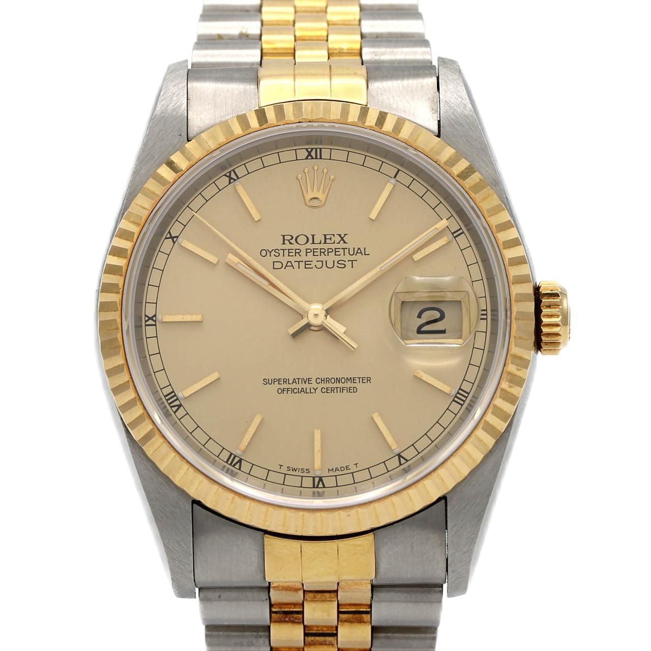 Rolex Datejust Stainless Steel Yellow Gold Automatic
