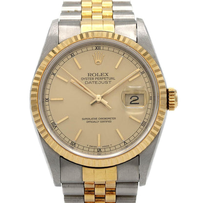 Rolex Datejust Stainless Steel Yellow Gold Automatic