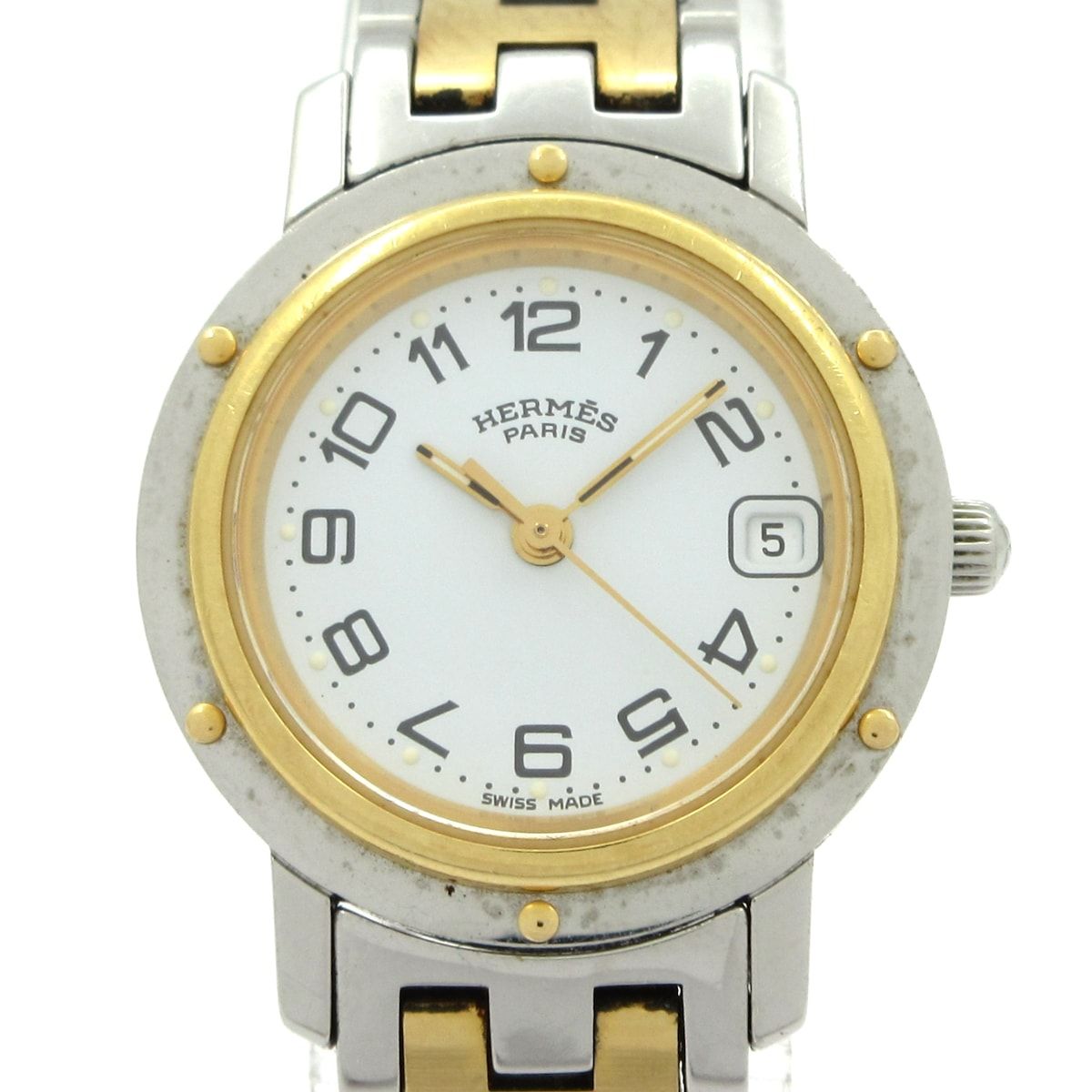 Hermes Watch Clipper White
