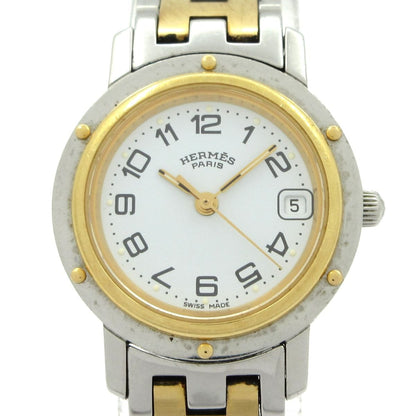 Hermes Watch Clipper White