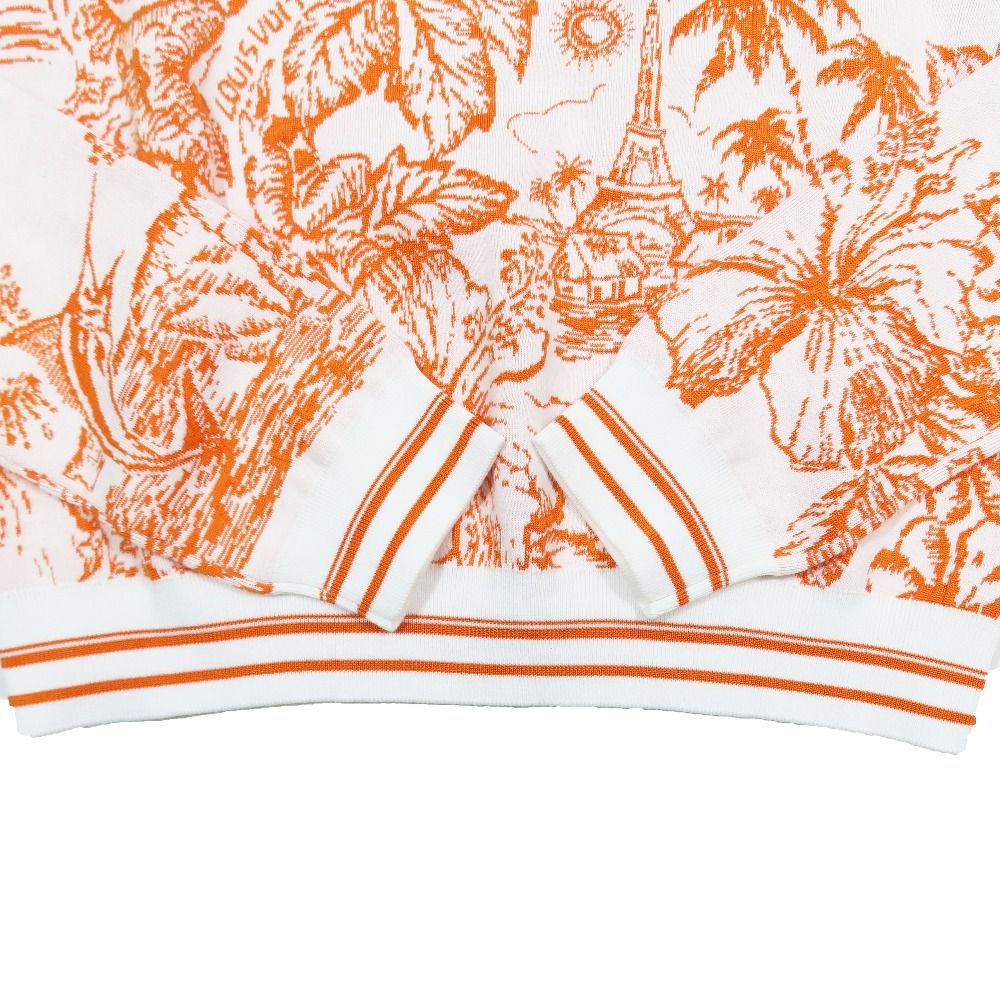 Louis Vuitton Tropical Floral Cropped Knit Short Length Cotton Silk Long Sleeve — view 4
