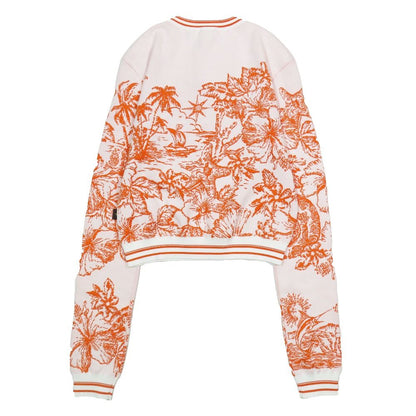 Louis Vuitton Tropical Floral Cropped Knit Short Length Cotton Silk Long Sleeve — view 2