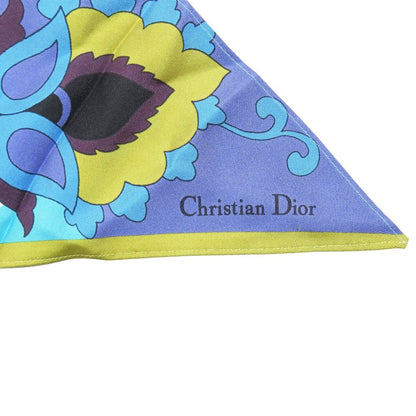 Dior Flower Halter Neck Silk Top Shirt Blouse Blue — view 5