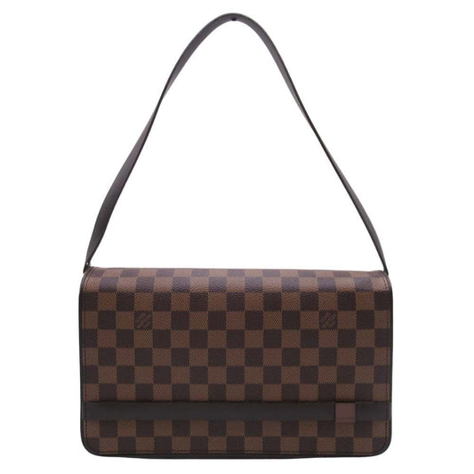 Louis Vuitton Damier Tribeca Long Shoulder Bag Brown 2001