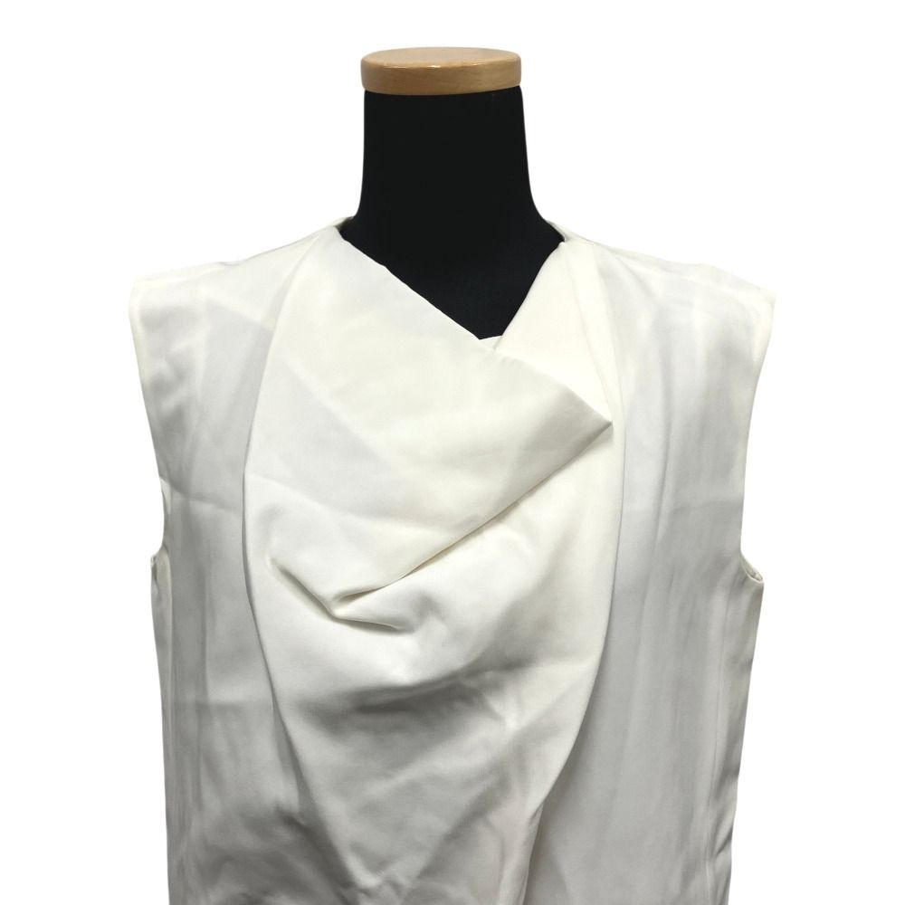 Celine Phoebe Philo Era Drape Dress Top Sleeveless White 34 — view 4