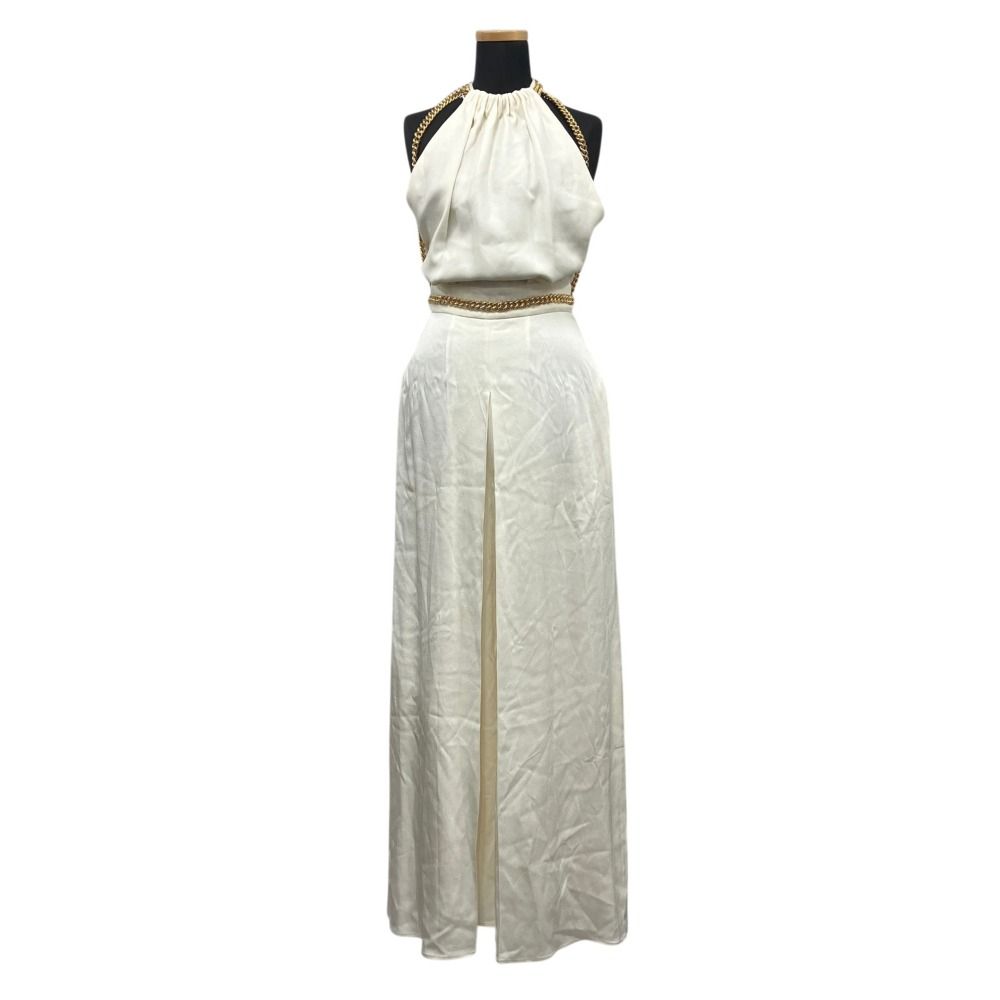 Saint Laurent Gold Chain Jumpsuit Halter Neck Runway Wear White