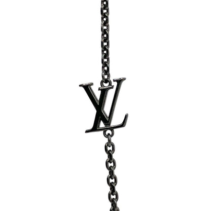 Louis Vuitton Pendant Vivienne Necklace LV Charm Black — view 2