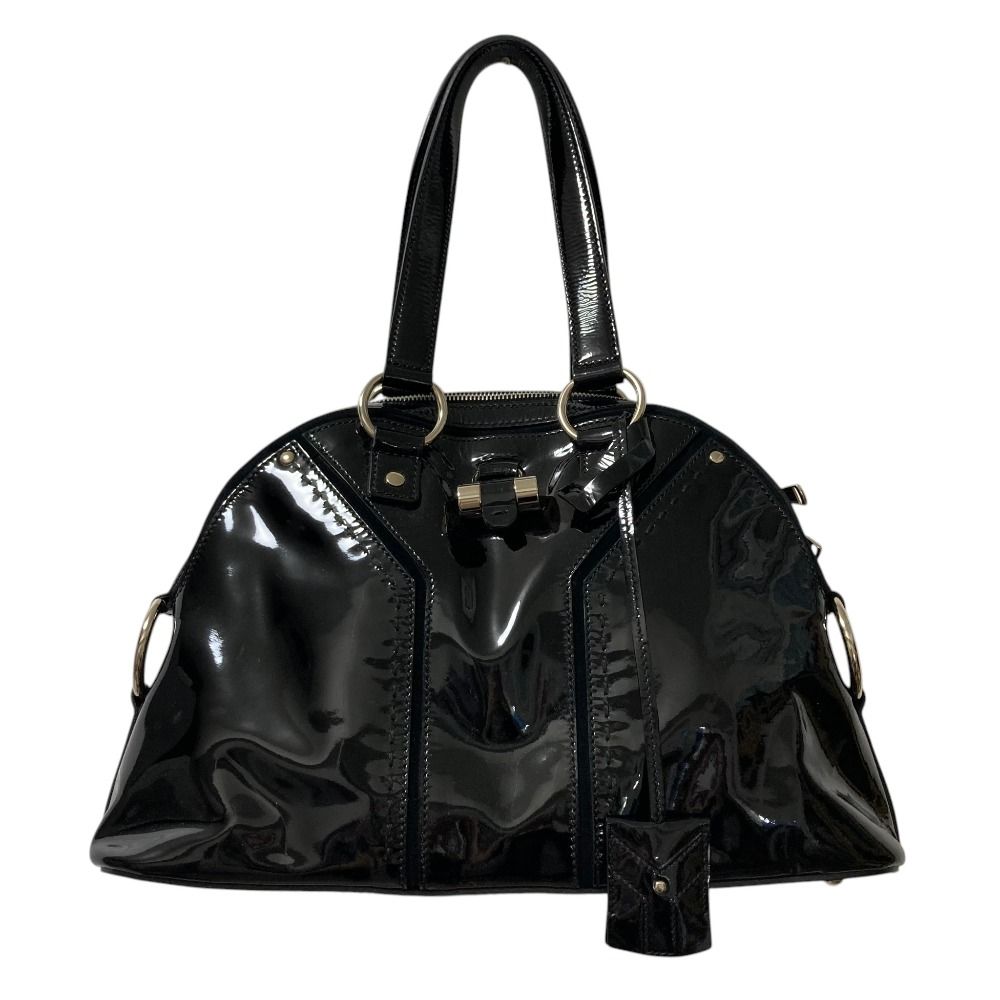 Saint Laurent Muse Y-line Patent Handbag Black
