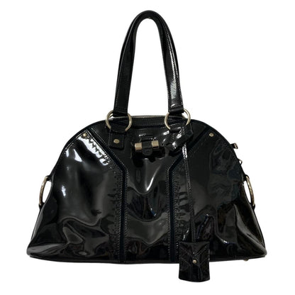 Saint Laurent Muse Y-line Patent Handbag Black