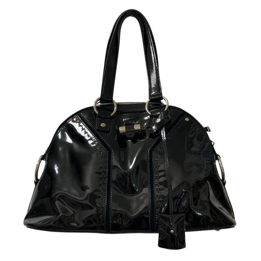 Saint Laurent Muse Y-line Patent Handbag Black