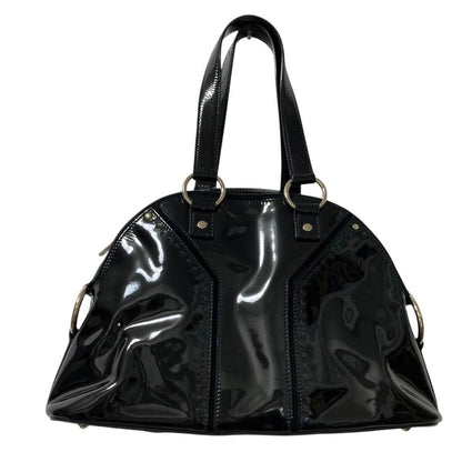 Saint Laurent Muse Y-line Patent Handbag Black — view 3
