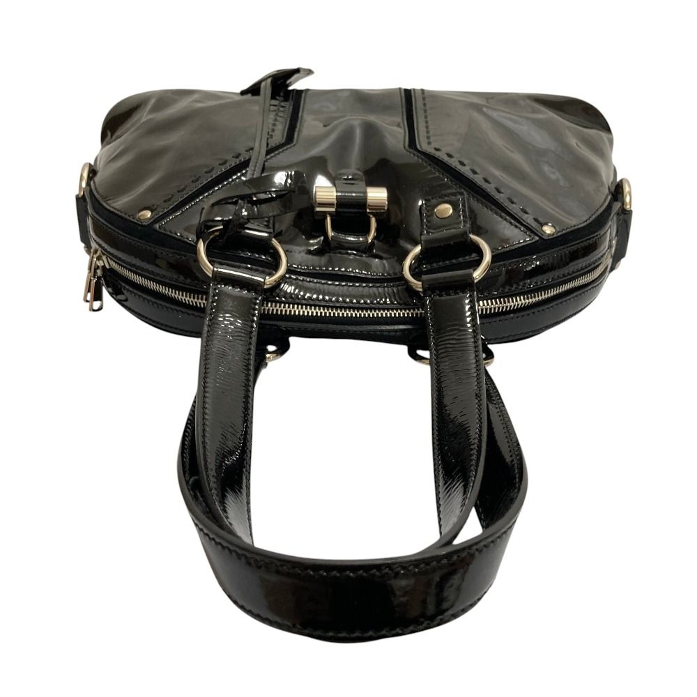 Saint Laurent Muse Y-line Patent Handbag Black — view 5