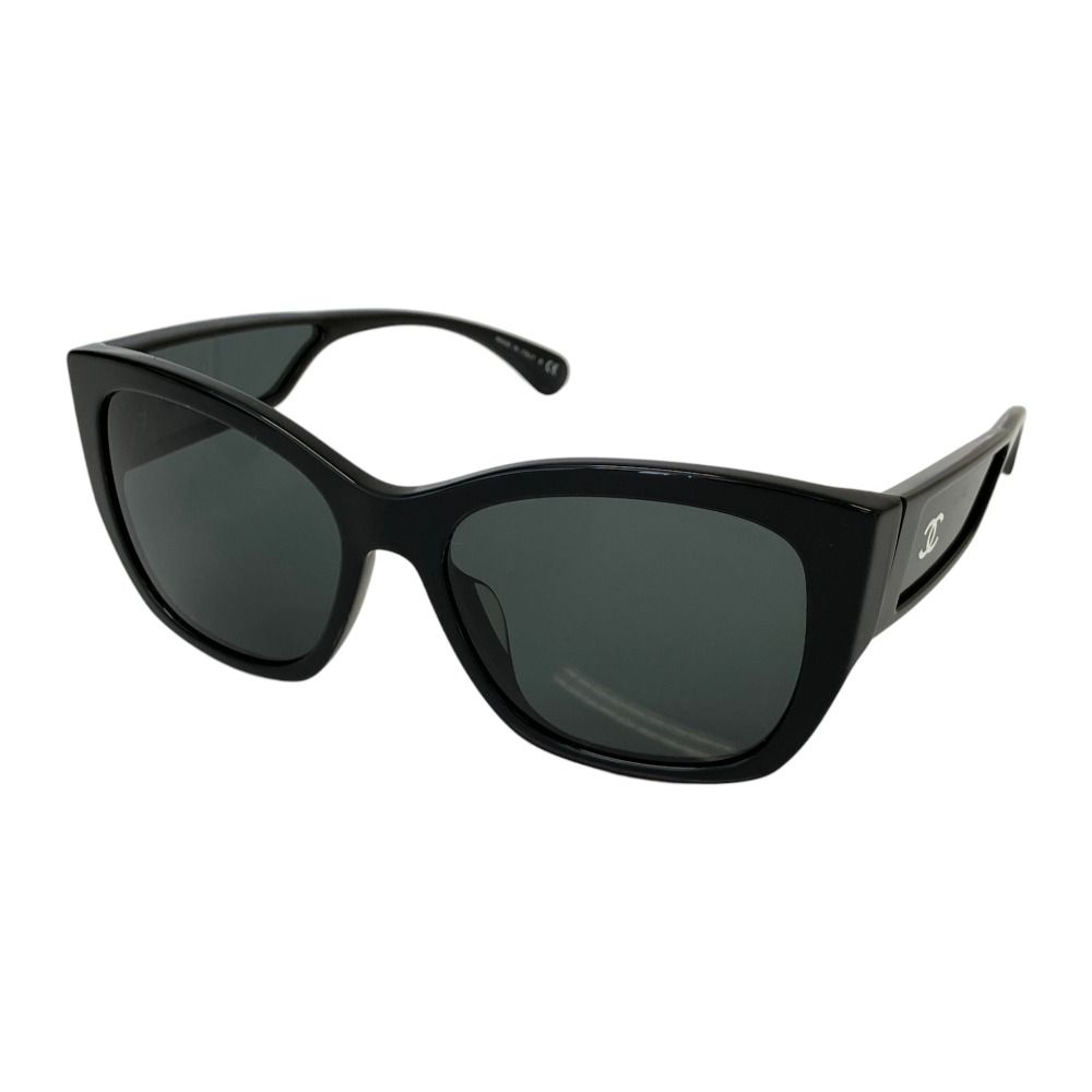Chanel Side CC Logo Cat Eye Sunglasses S4 55 Black Eyewear
