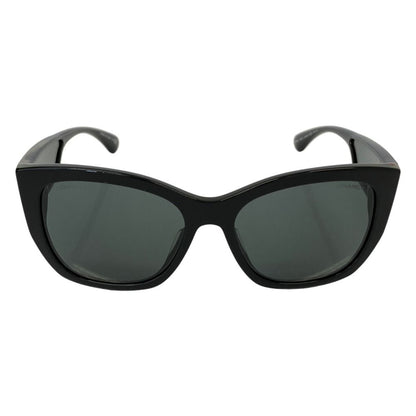 Chanel Side CC Logo Cat Eye Sunglasses S4 55 Black Eyewear — view 2