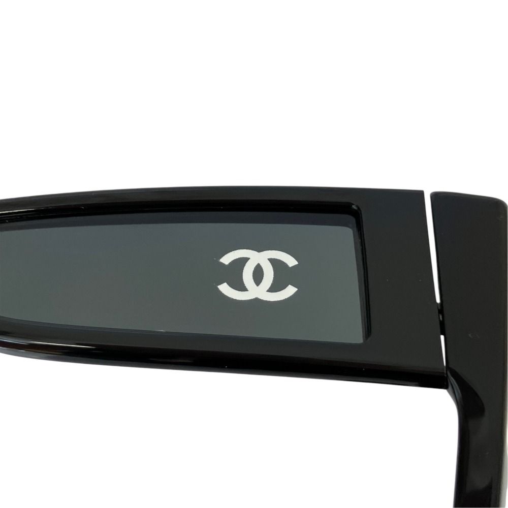 Chanel Side CC Logo Cat Eye Sunglasses S4 55 Black Eyewear — view 8