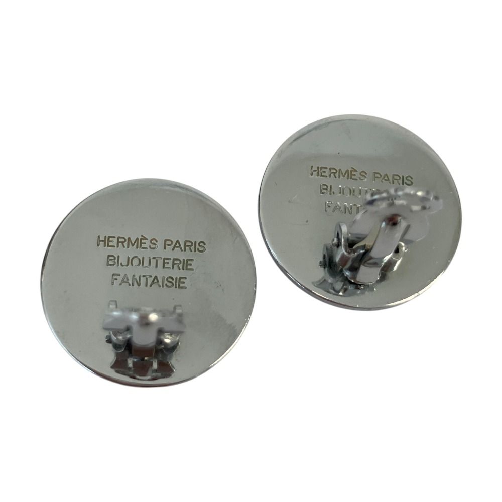 Hermes Sellier Earrings Silver — view 2