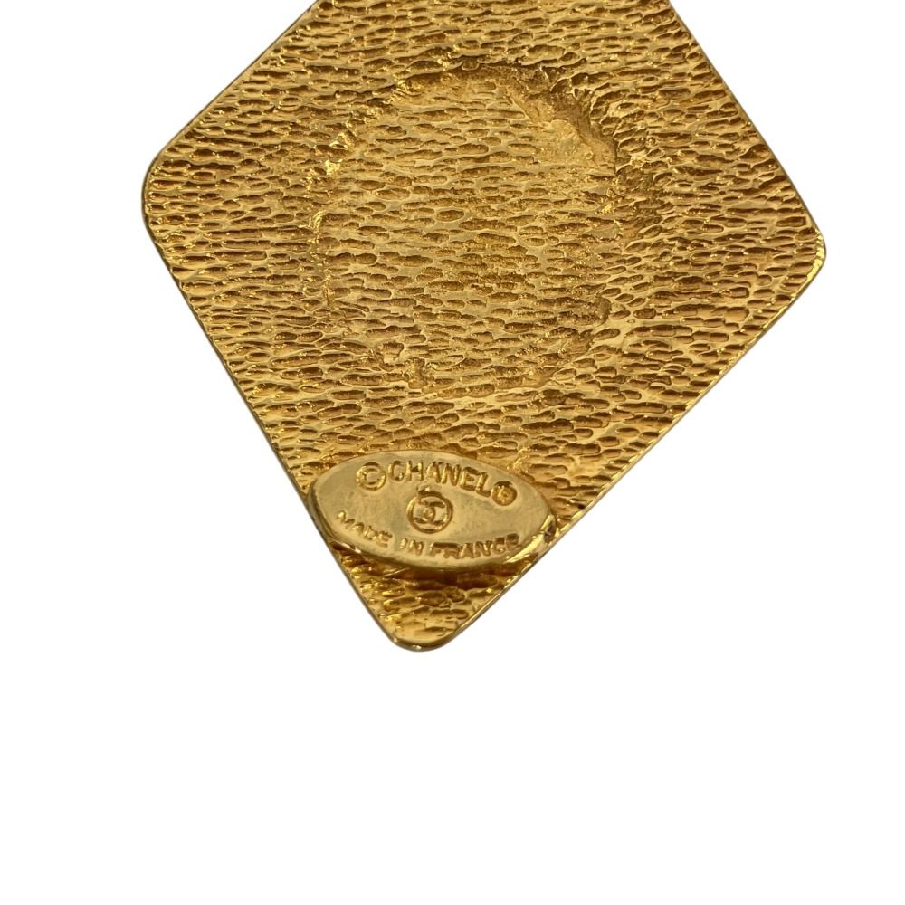 Chanel CC Logo Diamond Motif Chain Necklace Gold — view 4