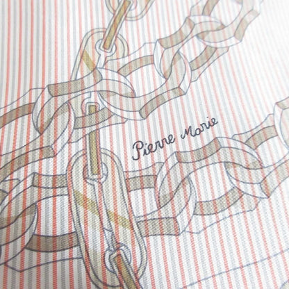 Hermes Carre 90 Reaction en Chaine D'ancre Motif Silk Scarf White Orange Gray — view 3