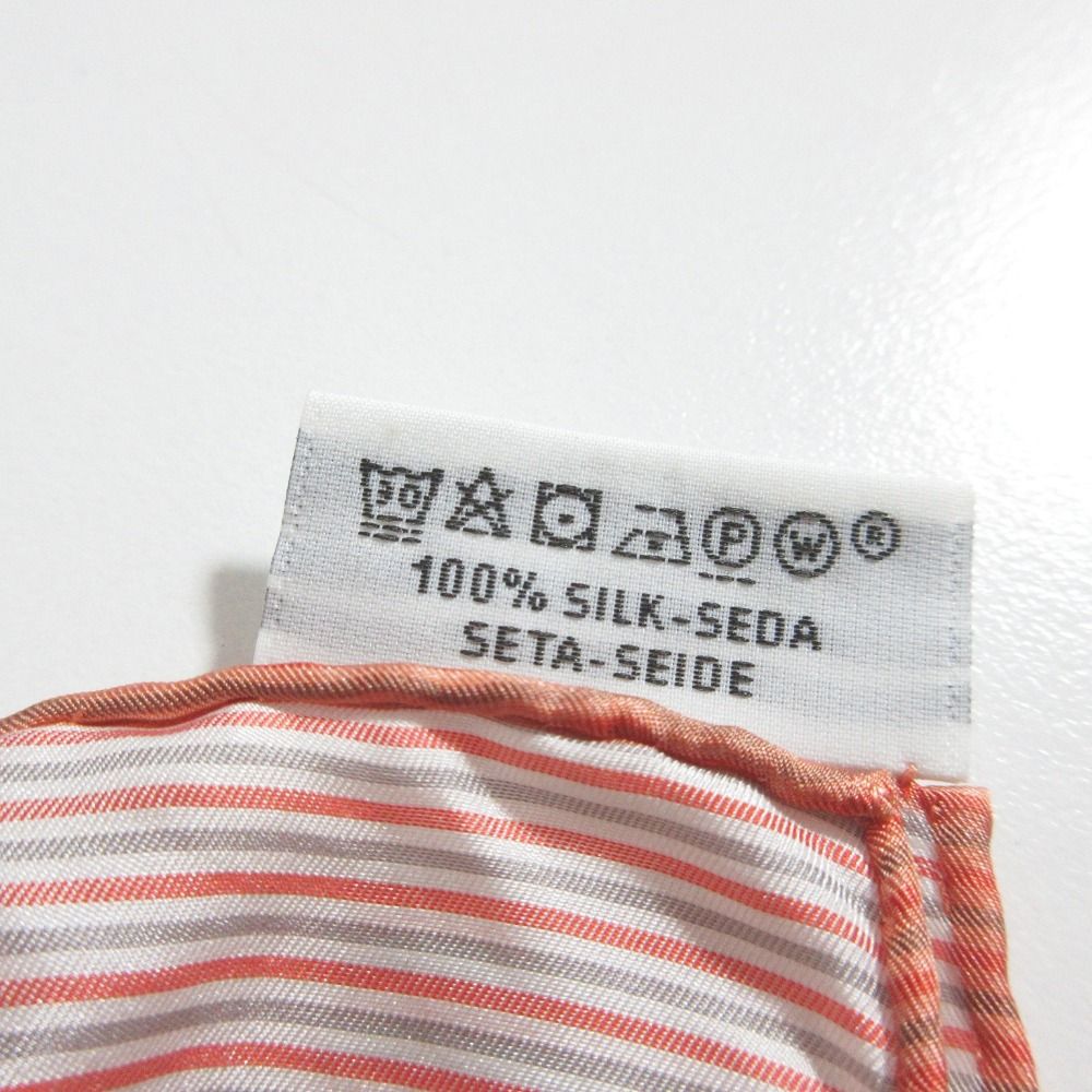 Hermes Carre 90 Reaction en Chaine D'ancre Motif Silk Scarf White Orange Gray — view 7