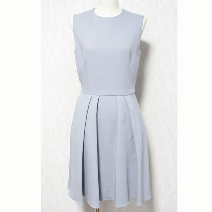 Dior Wool Silk Sleeveless Dress Gray 36