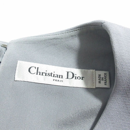 Dior Wool Silk Sleeveless Dress Gray 36 — view 5