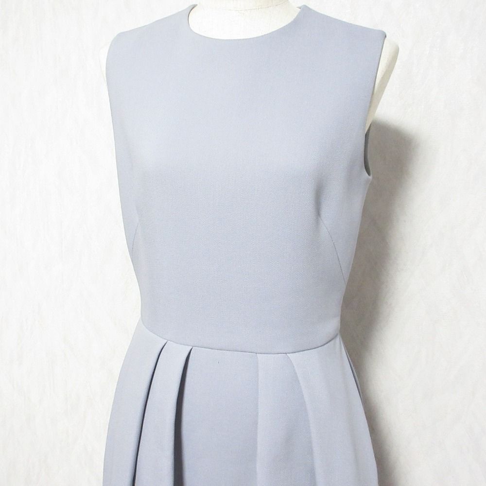 Dior Wool Silk Sleeveless Dress Gray 36 — view 4