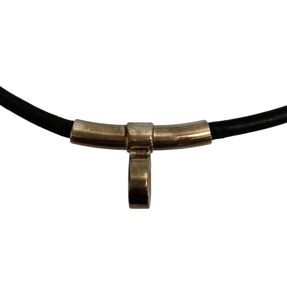 Hermes Kite Double Kelly Leather Choker Black Necklace — view 6