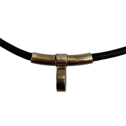 Hermes Kite Double Kelly Leather Choker Black Necklace — view 6