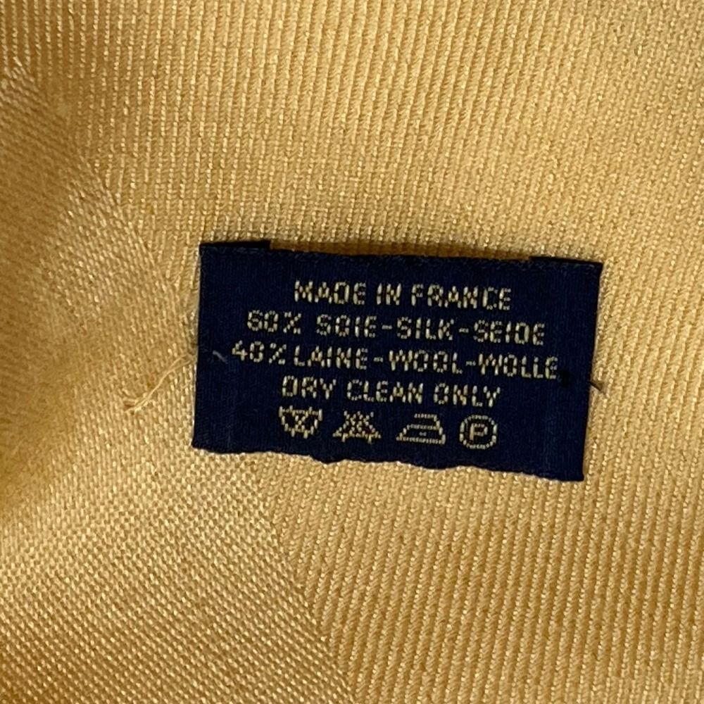 Louis Vuitton Silk Wool Shawl Monogram Yellow Scarf — view 6