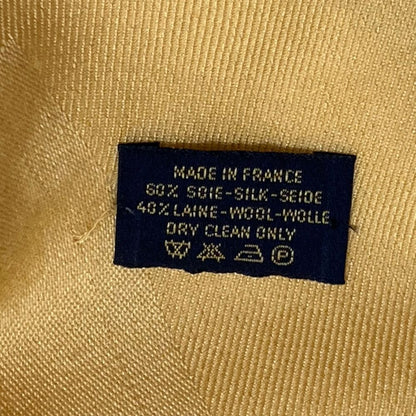 Louis Vuitton Silk Wool Shawl Monogram Yellow Scarf — view 6