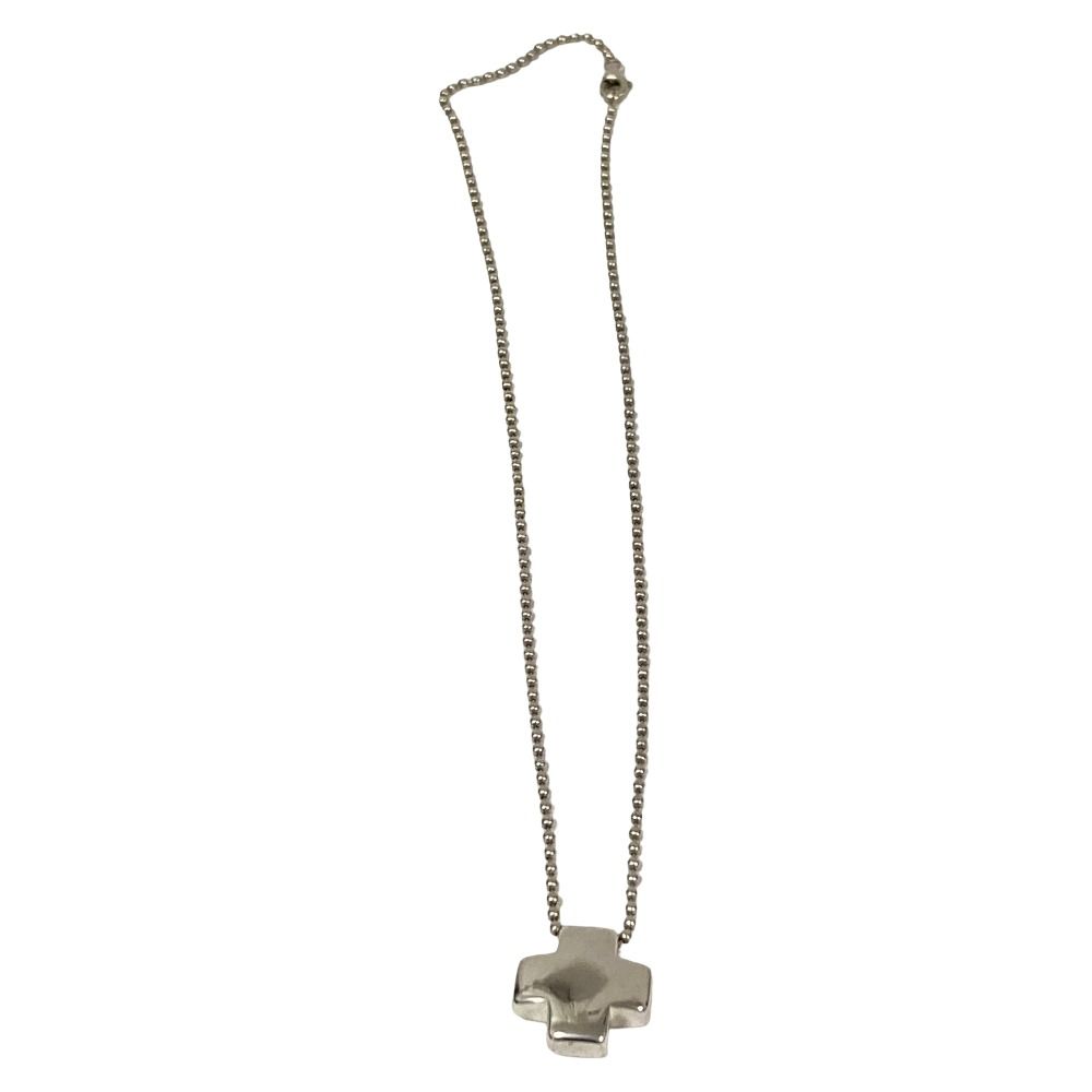 Tiffany & Co Roman Cross Ball Chain Necklace 925 Sterling Silver — view 4