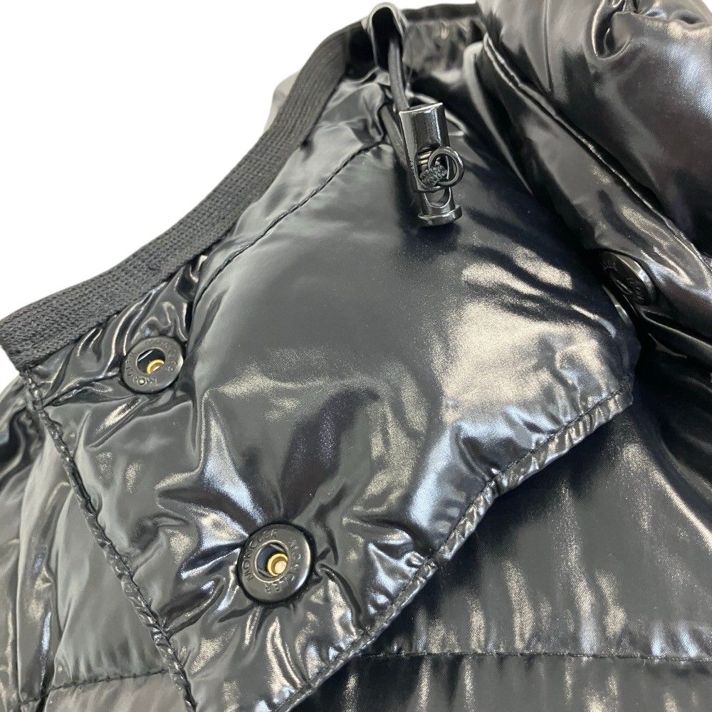 Moncler Moka Hooded Long Down Coat Black 3 — view 4